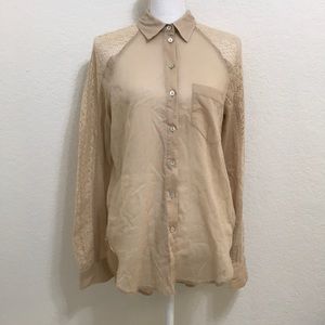 Anthropologie Holding Horses Button Front Top Sz S